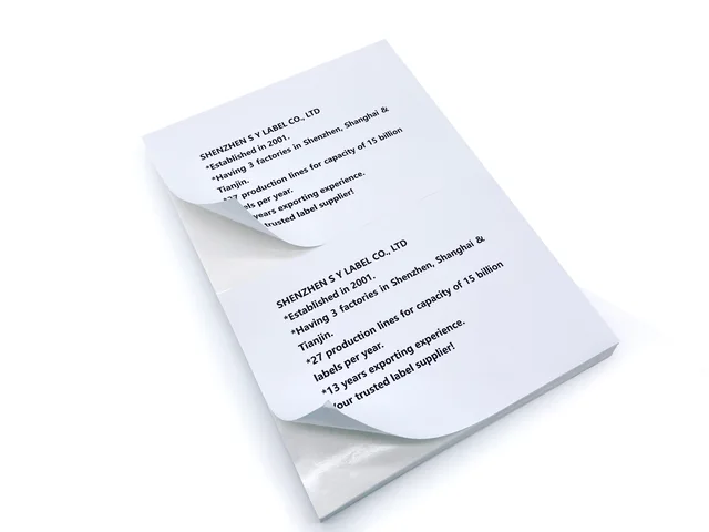 A4 Size Laser & Inkjet Label 2ups 199.6*143.5mm Address Shipping Label Self-adhesive