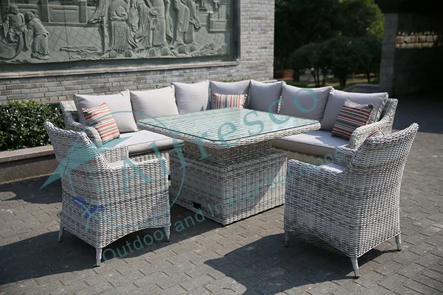 Alum rattan sofa 6pcs set
