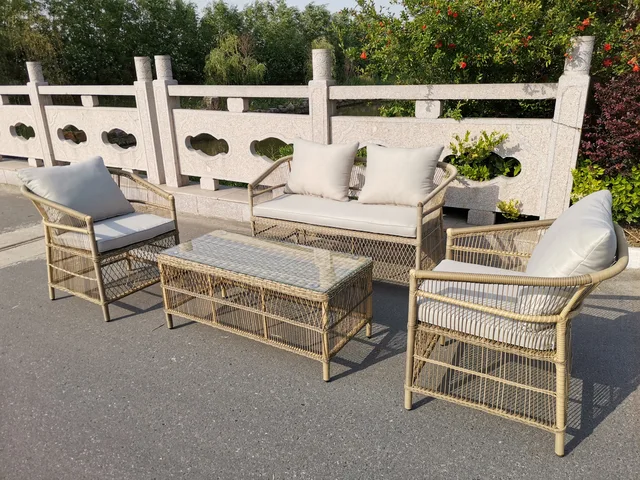 Garden rattan 4pcs sofa set