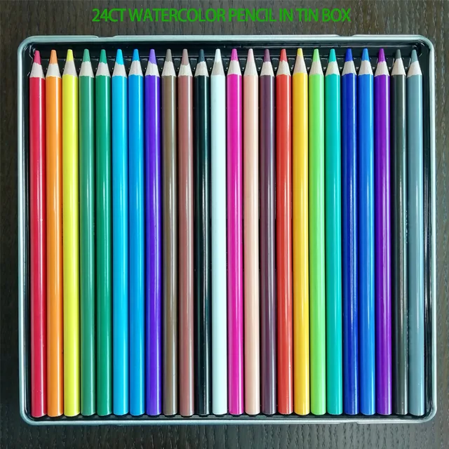 24ct Color Pencil In Tin Box