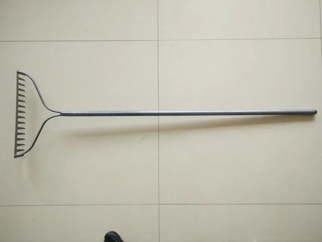 Steel handle rake