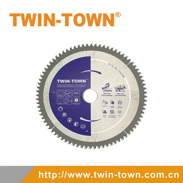 TCT Saw Blades for Cutting Non-Ferrous Metal, Aluminium & Plastic