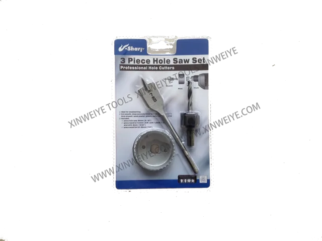 3pc Carbon Steel Hole Saw Set