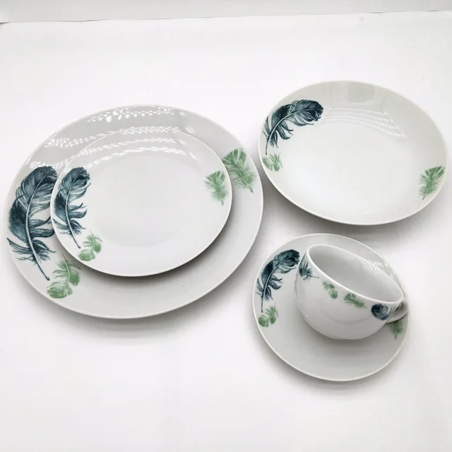 Coupe shape 20pcs porcelain dinnerware set