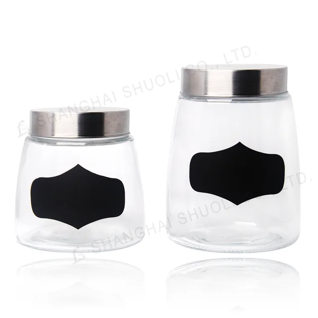 Round Glass Canister With Metal Lid