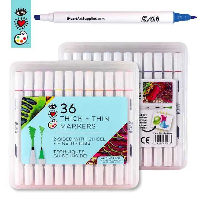 Bold and fine lines 36 pack alcohol based sketch marke