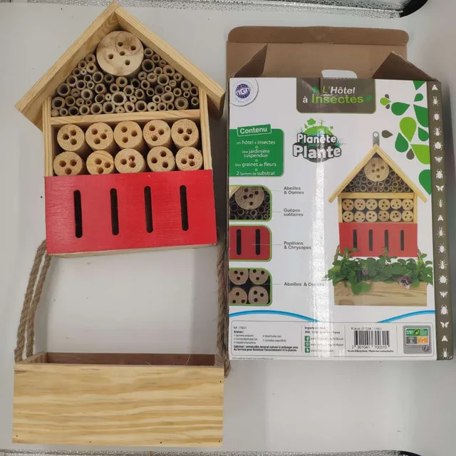 Insect House with Wooden Planter