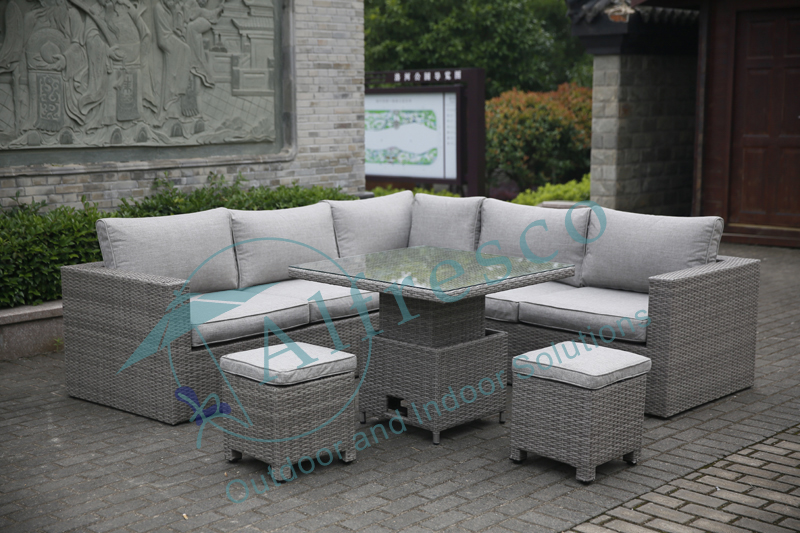 Alum rattan sofa 6pcs set