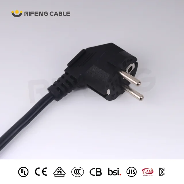 Black VDE Standard Plug for Home Appliance