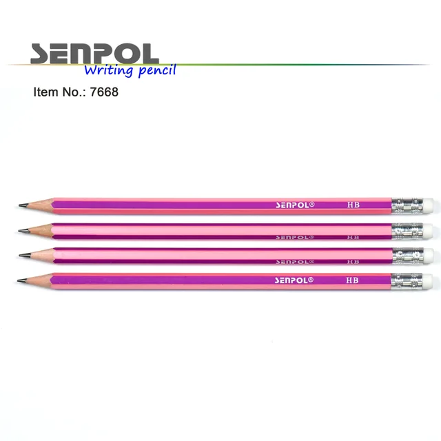 Graphite HB pencil with eraser