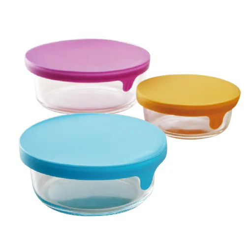 DK GLASS airtight leak proof glass food container lunch box with silicone lid