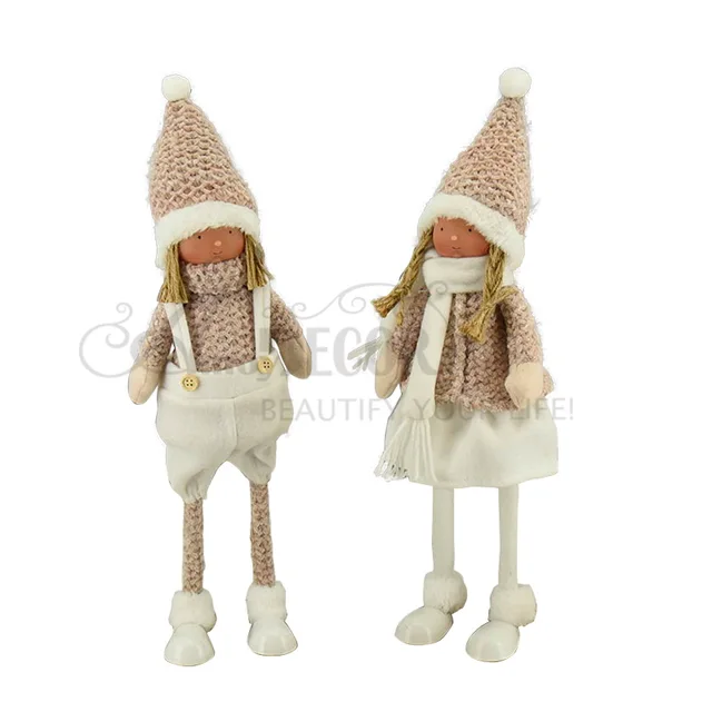 2asst. Fabric Standing Boy&girl