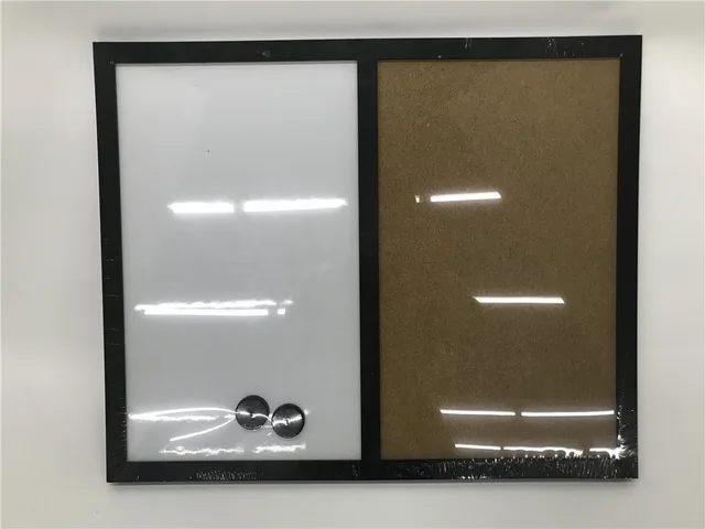 Wooden bulletin cork board