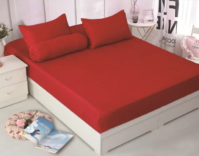 Solid microfiber sheet set