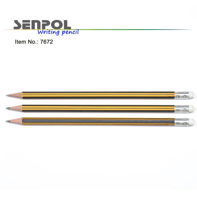 Graphite HB pencil with eraser