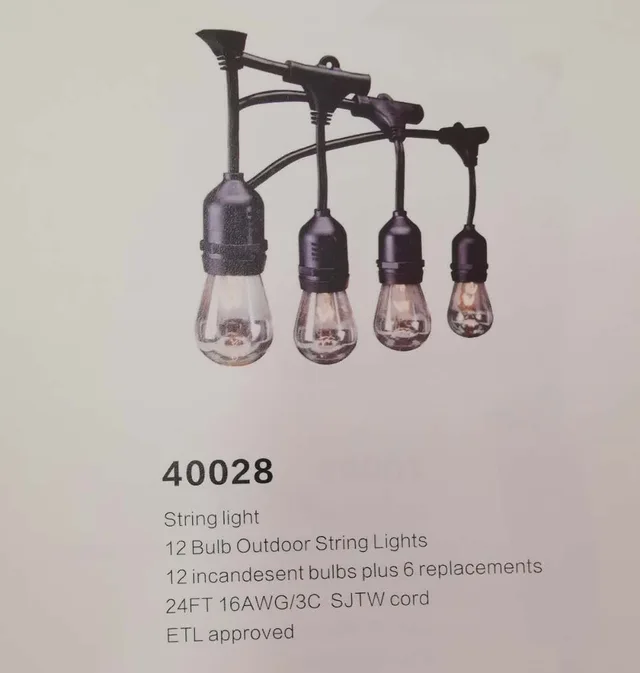 Outdoor string lights