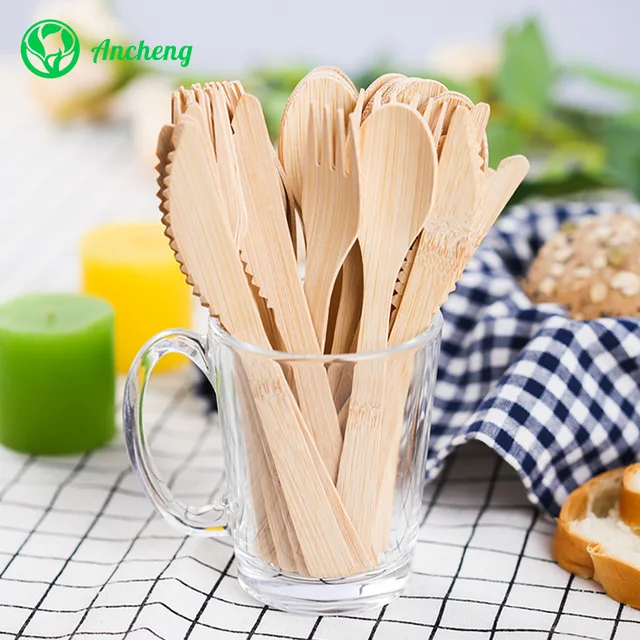 Disposable Bamboo cutlery bamboo knife bamboo fork bamboo spoon