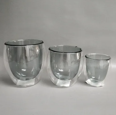 300ml/220ml/80mi colored double wall cup
