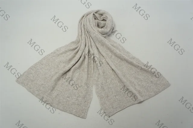 63%polyester 33%acrylic 4%spandex knitted scarf