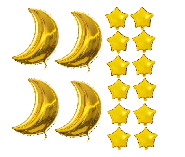 2020 Canton Fair Hot Sale Star Moon Foil Balloon Mylar Balloon