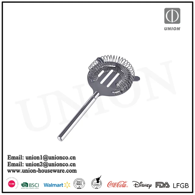Food grade stainless steel strainer with hollow heart handle