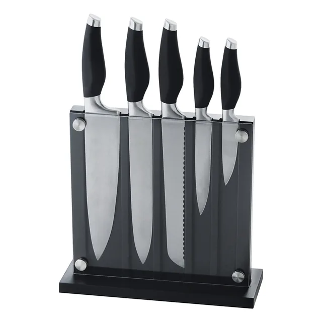 6 Pc Kitchen Knife Block Set