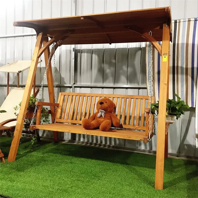 Wooden swing chair