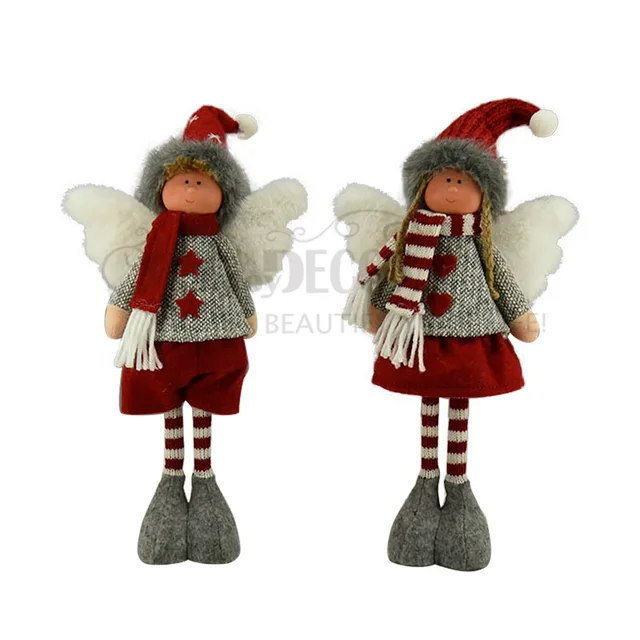 2asst.fabric Standing Angels With Resin Face