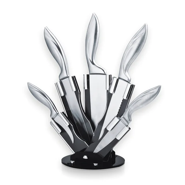 6 Pc Kitchen Knife Block Set
