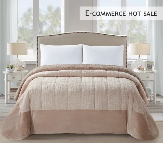 Flannel emboss comforter set