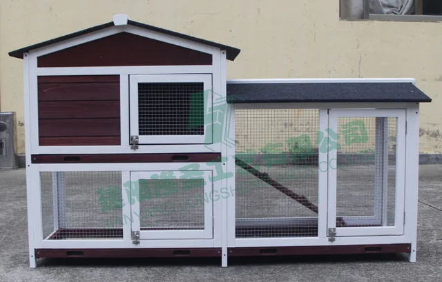 Wooden rabbit hutch bunny cage pet house