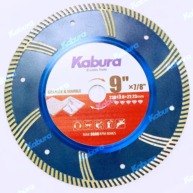Hot pressed turbo diamond blade , with inserts