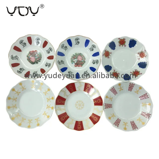 Middle East turkey wholesale price 4.25inch porcelain ceramic saucer set