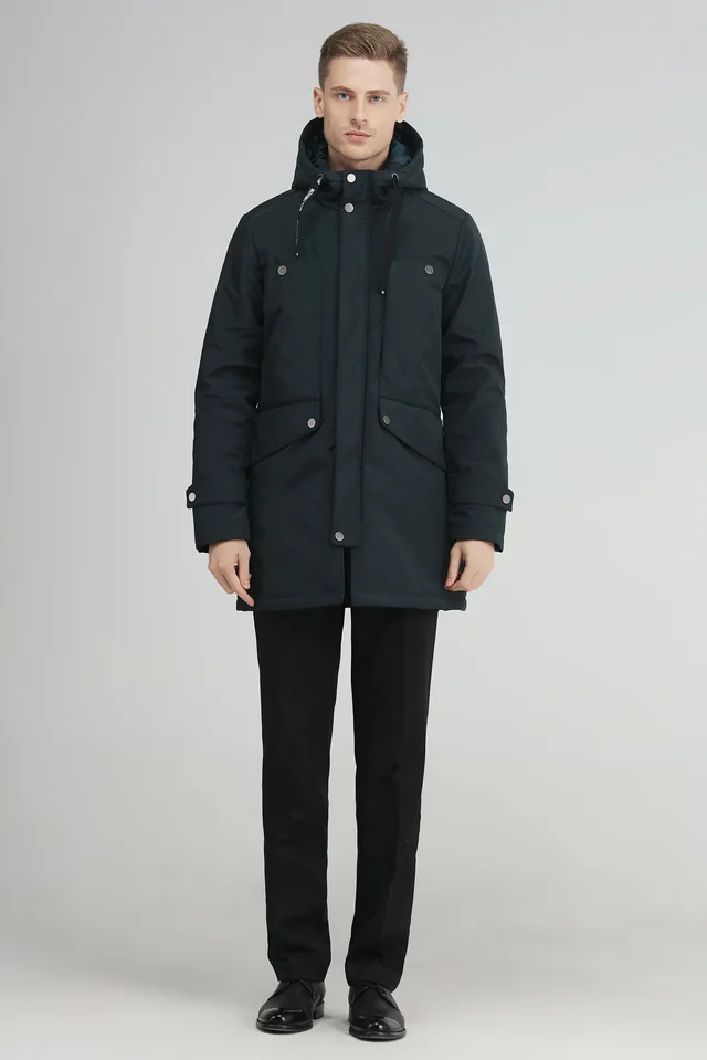 Men's long parka padded coat