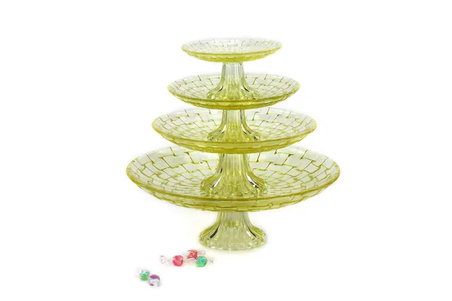 MPF2208 fruit tray with foot Glass fruit plate