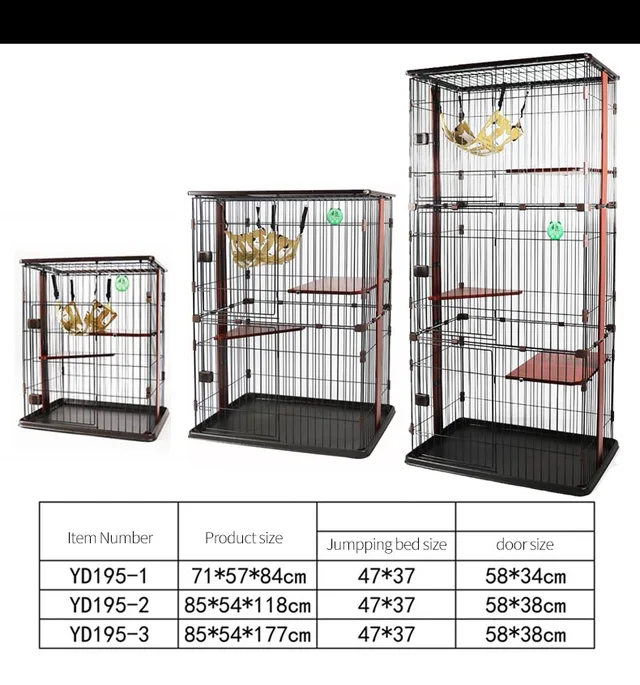 Steel wooden cat cage