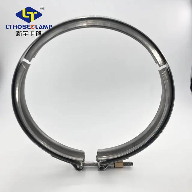 Hose clamps for exhaust turbocharge