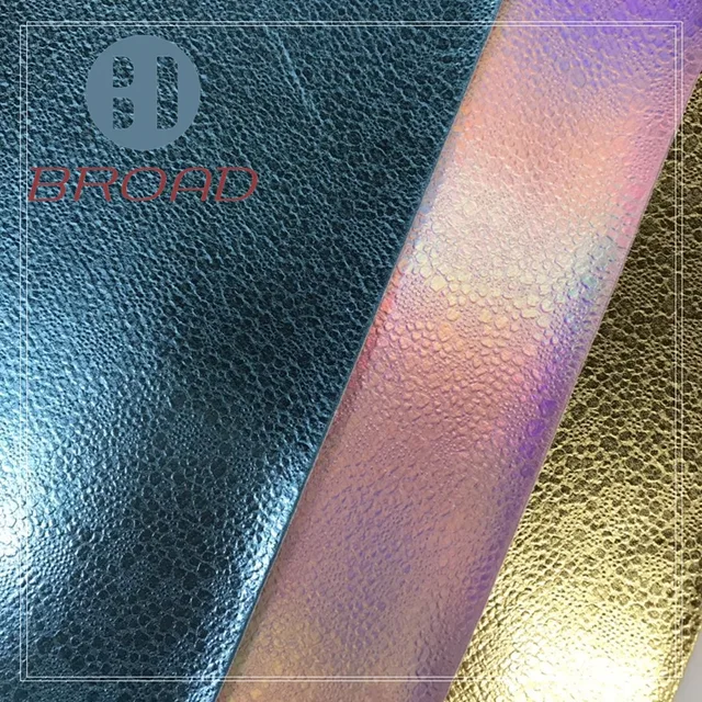 A MAtalic PU LEATHER WITH COTTON TC BACKING FOR SHOES BAGS , PATENT PU