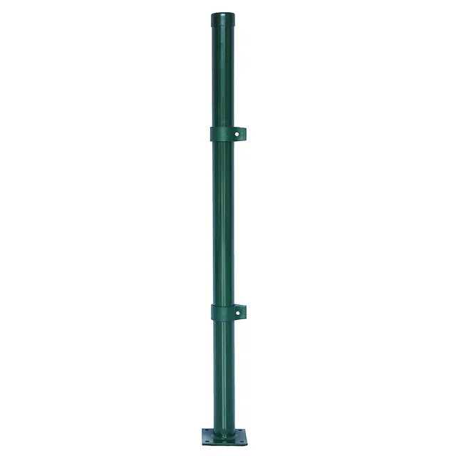 YARD LINK Powder coated galvanized round metal fence post with clips easy assembly 34mm round post