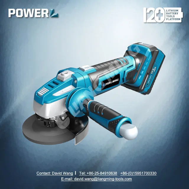 18V lithium battery cordless angle grinder