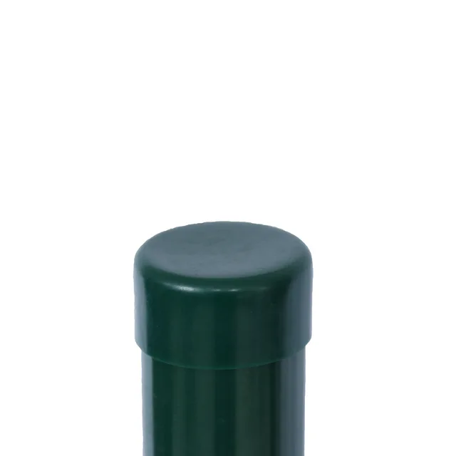 YARD LINK Green powder coated galvanized round metal fence post with clips easy assembly 40mm round post