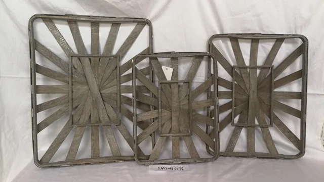 Chip wood basket decoration