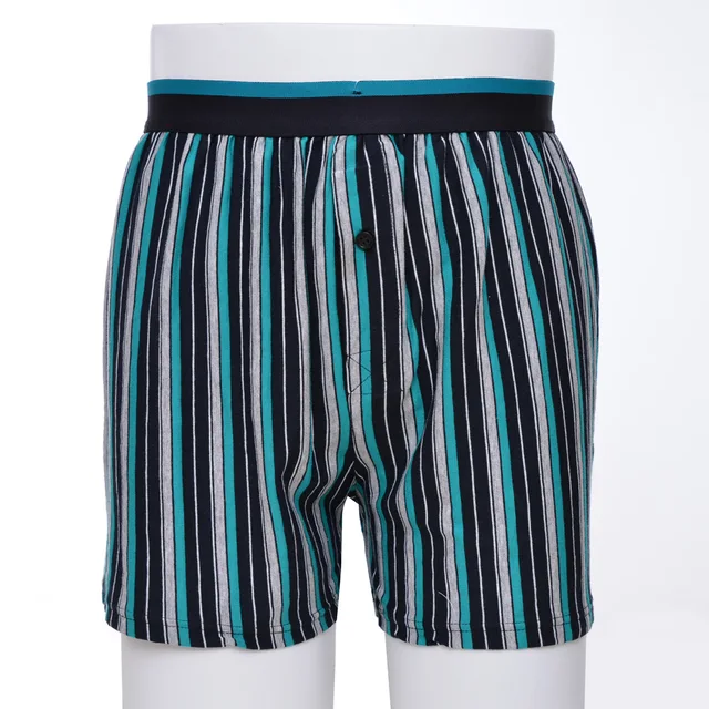 Men's Looseverticalyd Strips Style Comfortable And Skin Friendly Cotton/Spandex Trunk
