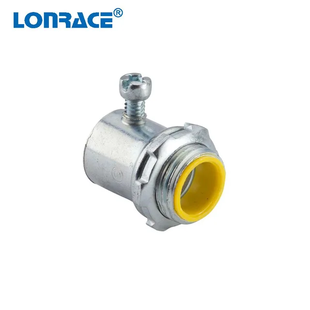 EMT Conduit Steel Connector With Insulating Pad