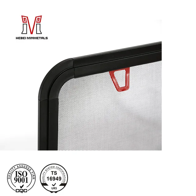 Anti Fire Environmental Screen Black Powder Coating Aluminum Window Screen For RV