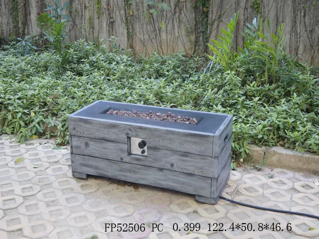 48“ wooden rectangle fire pit ”