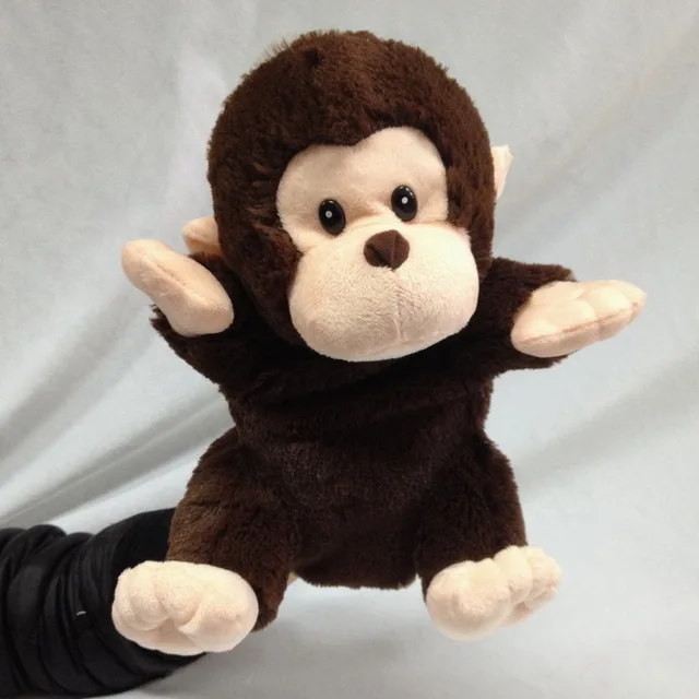 High quality plush cute monkey hand puppet