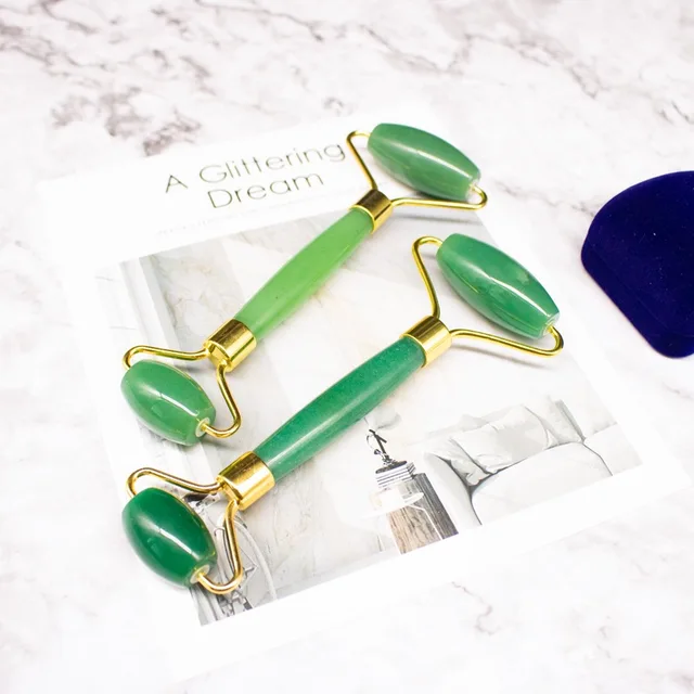 2020 new product Rose Quartz Guasha and Jade Roller with Box