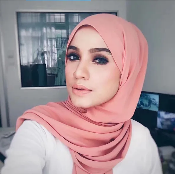 220colors 180*75cm,127*127cm High quality fashion solid color hijab scarf women pearl chiffon scarf