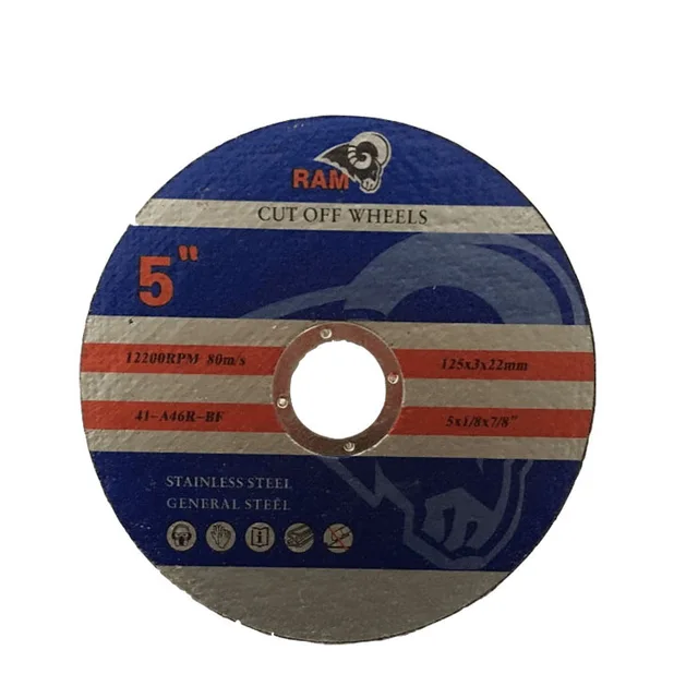125*3*22mm black resin cut off wheel